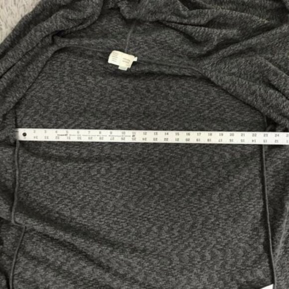 Anthropologie Saturday Sunday S Gray Metallic Ingleside Hooded Long Cardigan - Picture 6 of 8